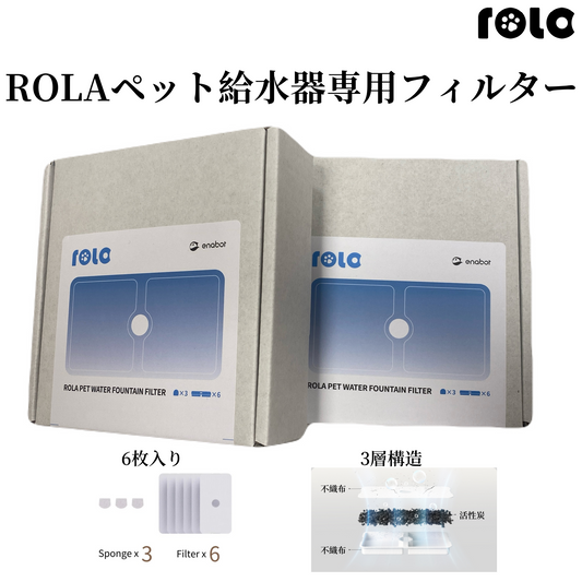 ROLA ペット給水器専用フィルター 6枚入り